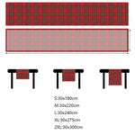 tableau chemin table carreaux écossais rouge noir vert polyester coton classique multiple tailles restaurants