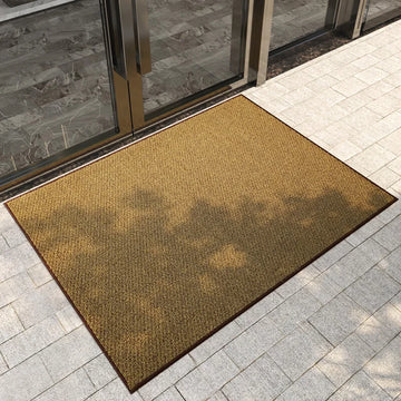 tapis imperméable antidérapant marron clair texture tissée moderne intérieur extérieur polypropylène