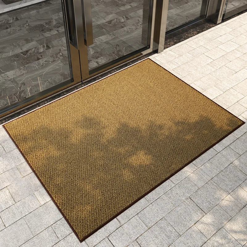 tapis imperméable antidérapant marron clair texture tissée moderne intérieur extérieur polypropylène