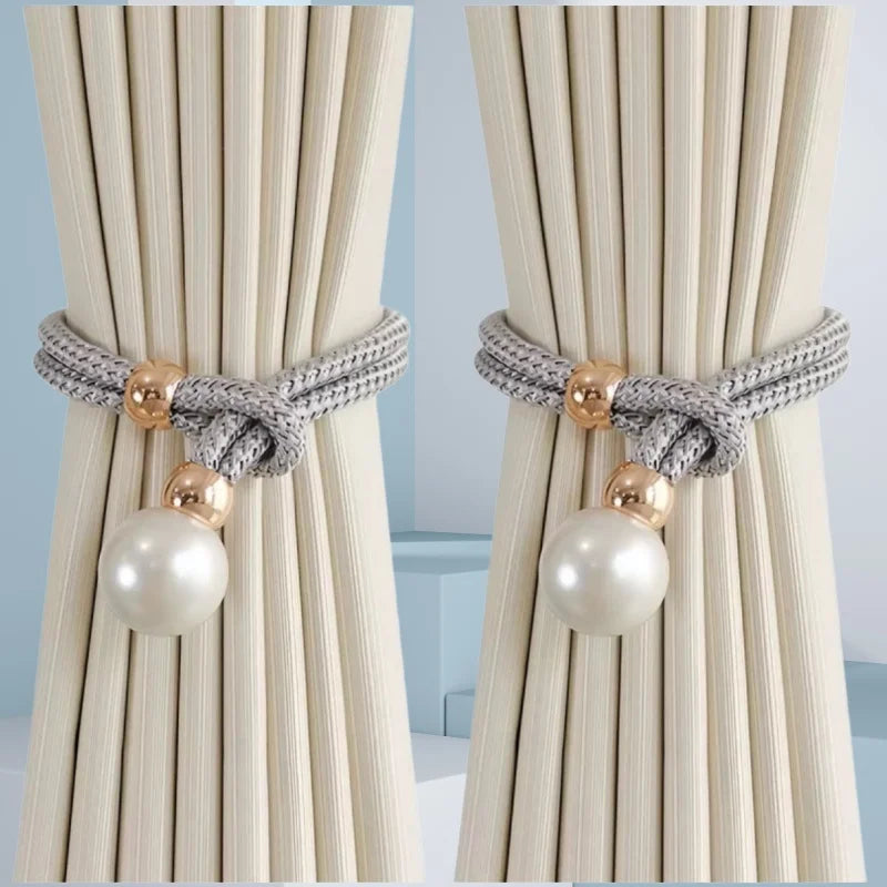 rubans fenêtre modernes gris clair doré tissés brillants adhésifs blanches élégants accessoires rideaux