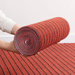 tapis vinyle gris rayé antidérapant moderne autoadhésif intérieur extérieur cuisine salon chambre