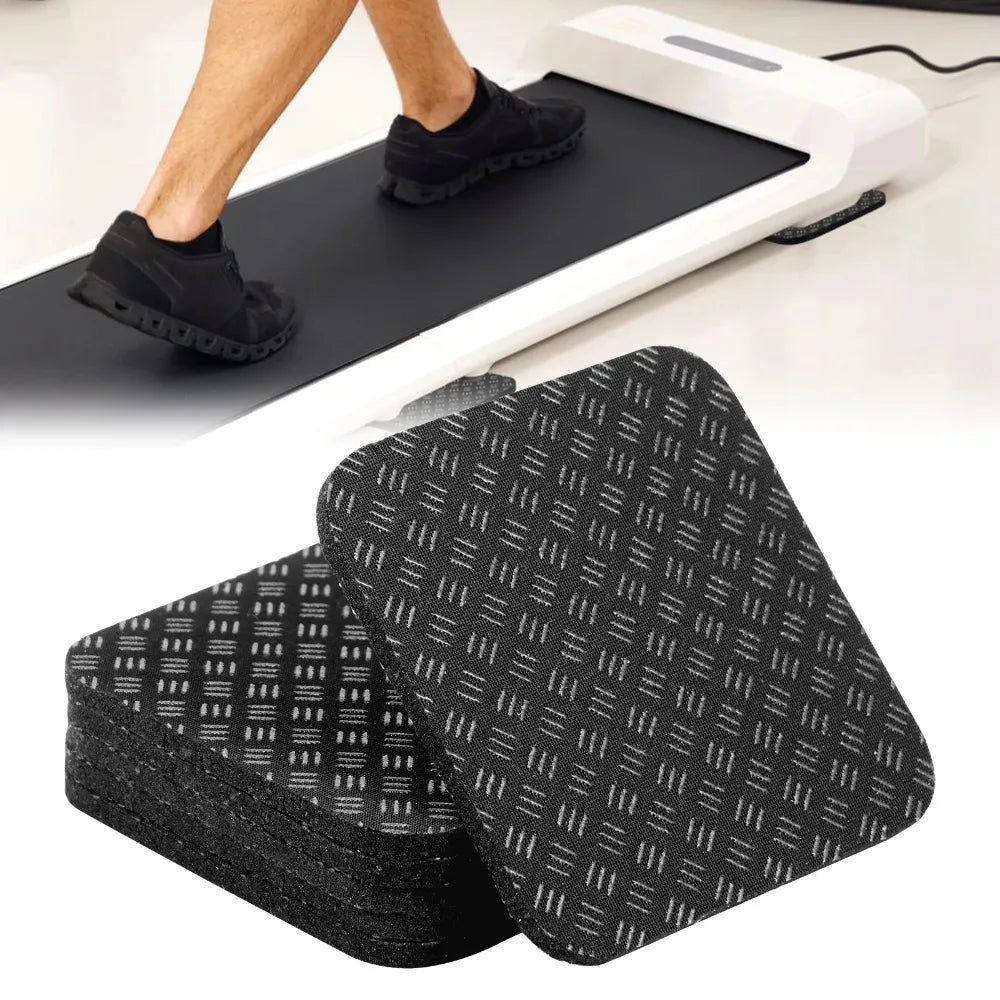 pads anti dérapants adhésifs tapis course noirs rayures blanches modernes sécurisateurs fitness