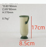 ensemble vaisselle céramique vert clair tasses bol carafe couvercle plateau fruits bougie fleur artificielle