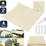 voile soleil beige clair métalliques résistante l'eau enduit pu moderne jardins patios pergolas camping