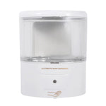 distributeur savon automatique blanc transparent moderne vis fixation 600ml