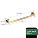 accessoires salle bain doré moderne minimaliste double étagère porte serviettes porte papier toilette brush