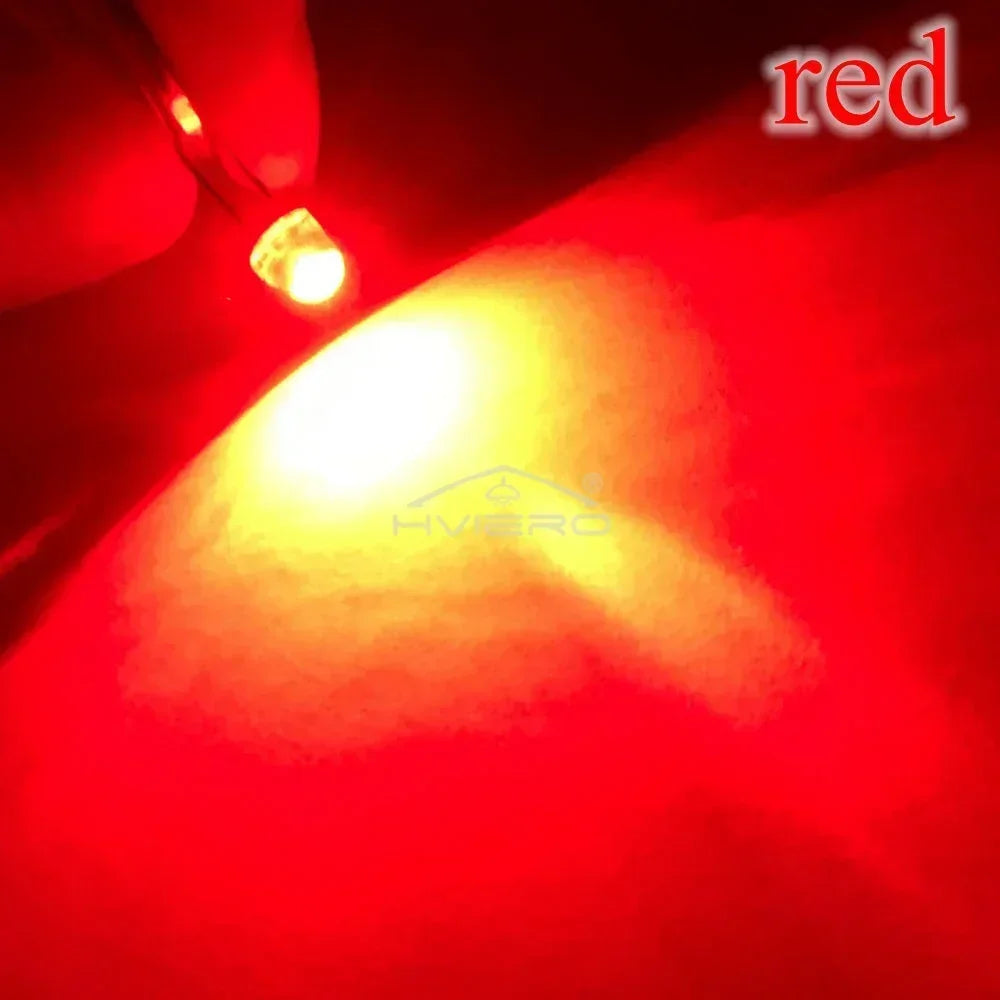 diodes led transparentes couleurs bleu vert rouge blanc chaud jaune violet rose pack 10