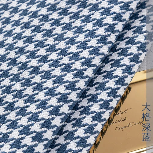tissu houndstooth coton lin résistant 146cm largeur classique multi couleurs bricolage nappe canapé