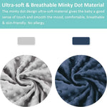 coussin portage bébé gris clair bleu marine points ronds ultra doux confortable