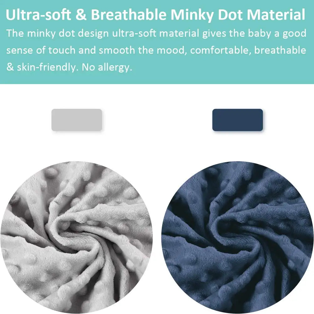 coussin portage bébé gris clair bleu marine points ronds ultra doux confortable