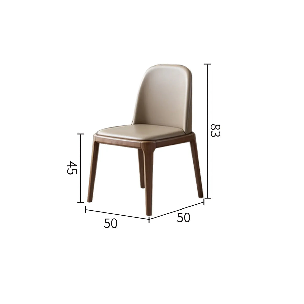 chaise salle manger moderne élégante bois rembourrée marron clair gris minimaliste italien adultesco