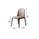 chaise salle manger moderne élégante bois rembourrée marron clair gris minimaliste italien adultesco