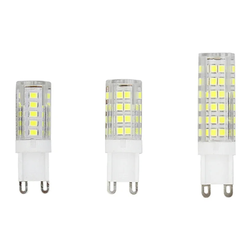 ampoule led g9 blanc chaud moderne lustre salon motif carrés jaunes décoratif