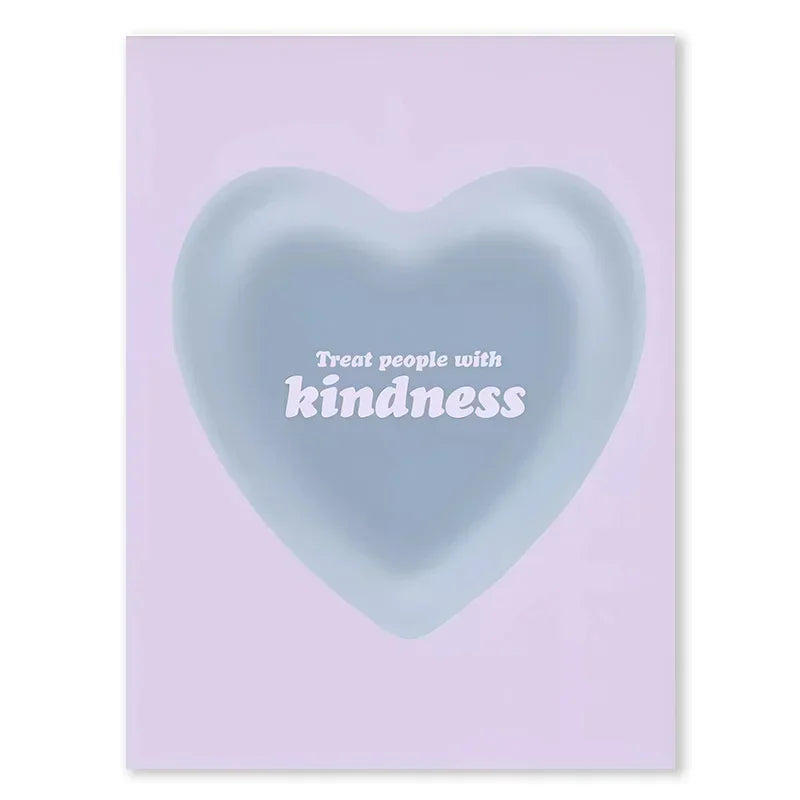 affiches toile moderne minimaliste coeurs fleurs rose bleu violet blanc