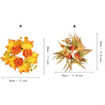 couronnes décoratives automnales fleurs artificielles feuilles rustiques mariage fiançailles