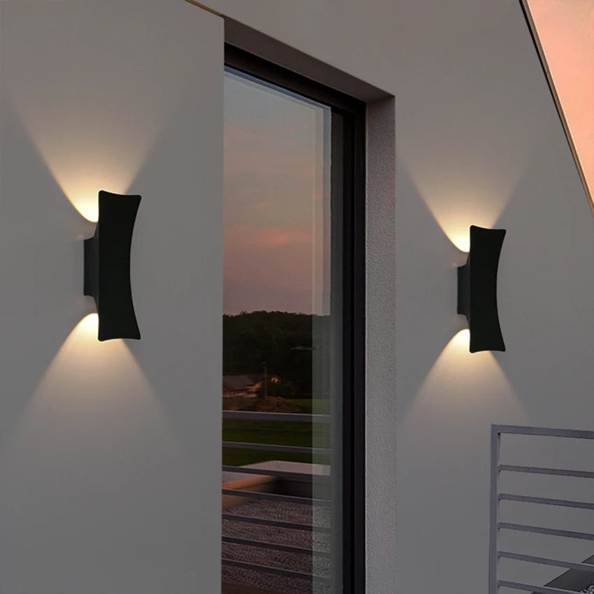 applique murale led blanc noir contemporaine ip65 2492000lm adhésif dual up down