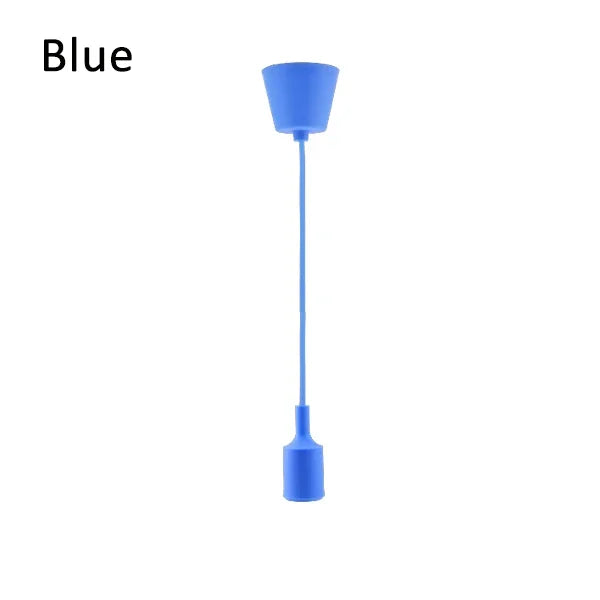 lustre suspendu moderne ampoule câble coloré salon chambre rouge noir blanc