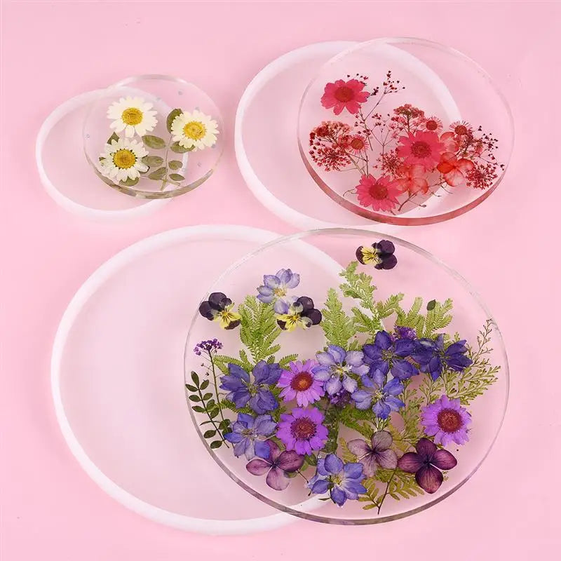 moules résine silicone transparent motifs floraux moderne adhésif fleurs séchées bricolage artisanal décoration maison