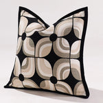 coussin carré géométrique noir blanc beige contemporain canapé chaise lit voiture remplissage optionnel