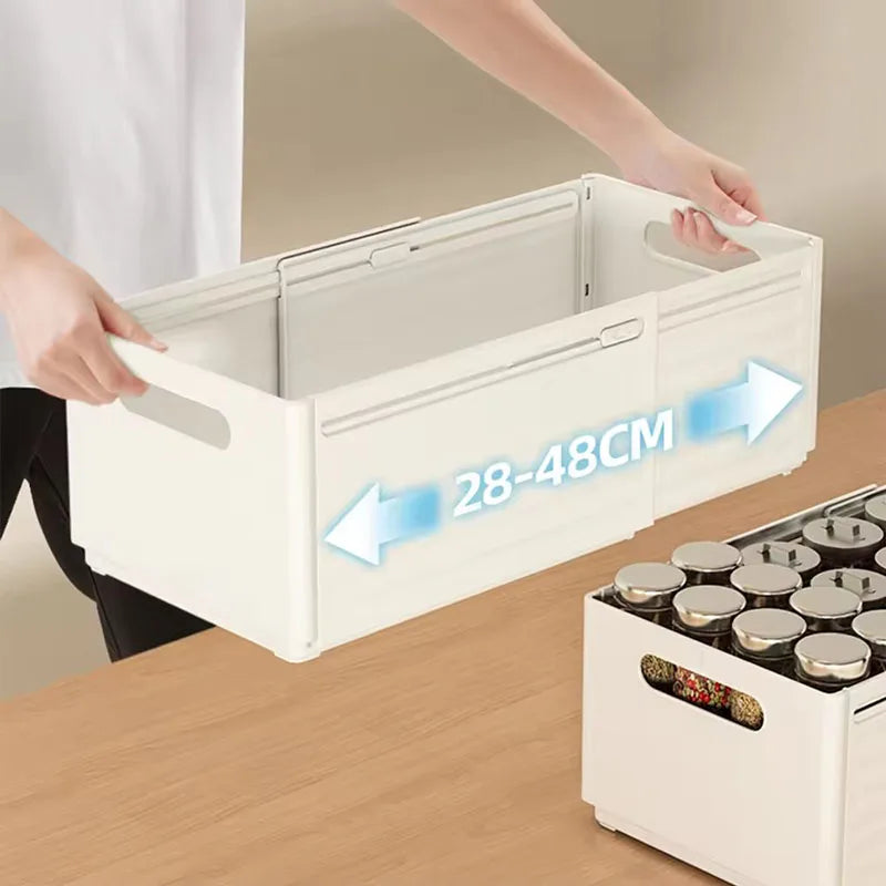 boîtes rangement beiges rayures modernes clips poignées pliables tiroirs cuisine