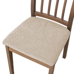 housse chaise moderne imprimé feuille bananier beige clair spandex polyester anti salissure pièces