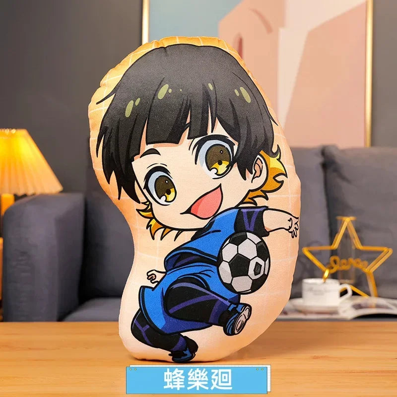 coussin anime personnages football ballons peluche lavable adulte oblong itoshi seishiro meguru