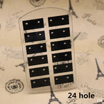 organisateur bijoux noir moderne porte boucles oreilles clips transparent 19x12.5 cm
