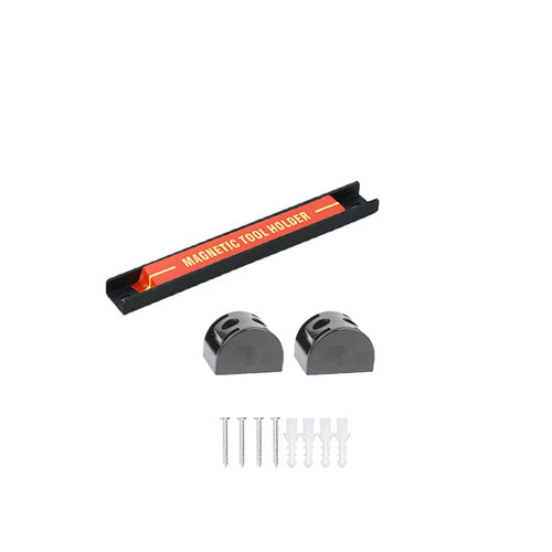 supports outils magnétiques rouge noir rayures horizontales clips magnétiques boîte rangement grille dimensionsoutilssupportsmuralgarageatelier