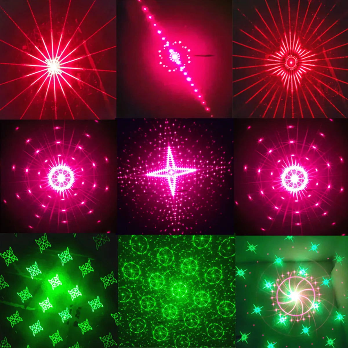 projecteur laser moderne figures humaines motifs géométriques noir graphique commandes