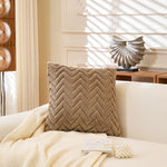 housses coussin polyester motif zigzag moderne rose beige gris jaune maison