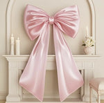 décoration murale nœud satin rose clair mariage anniversaire enfantin papillons festif