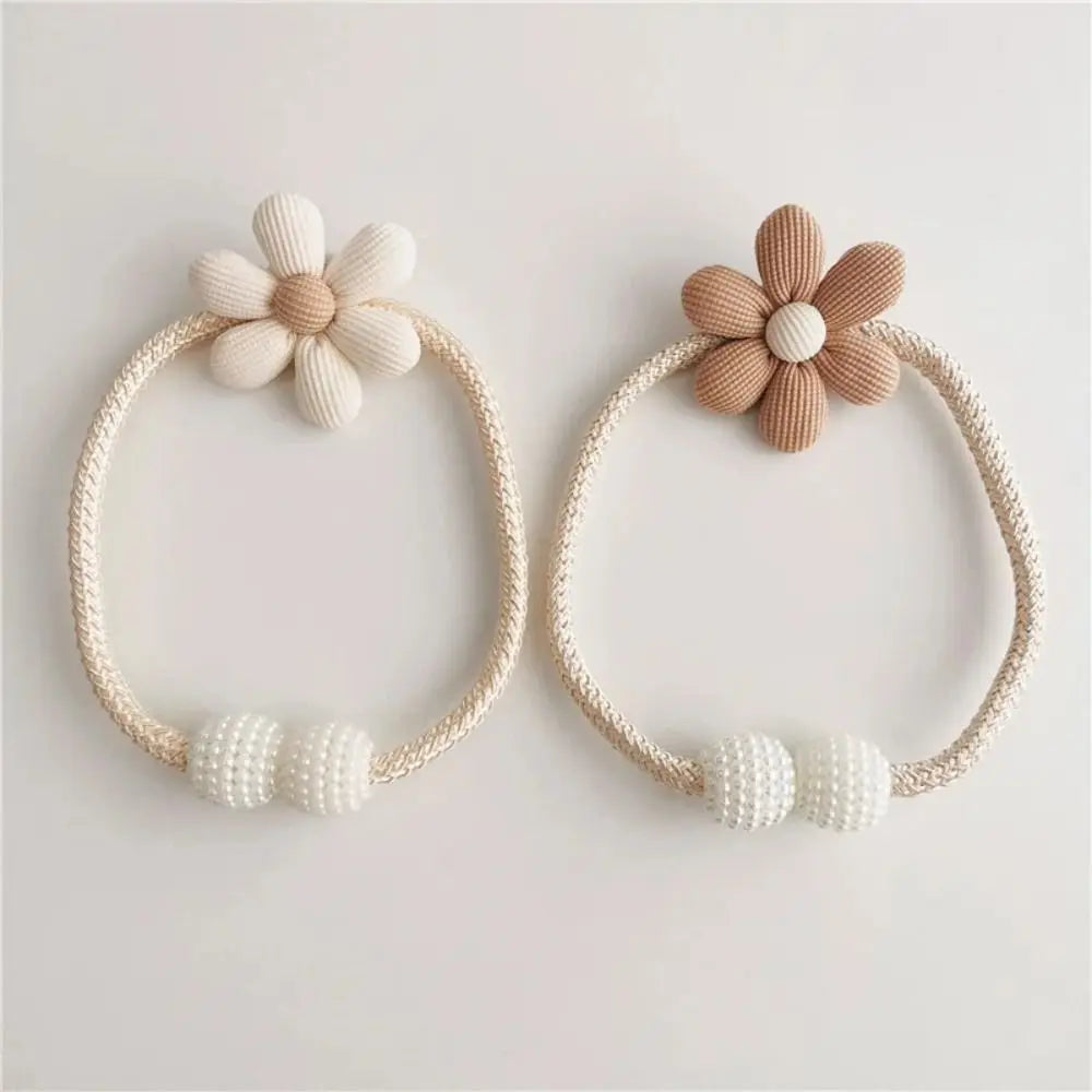 rideau fleuri accessoire fenêtre ours coton moderne beige blanc opacité