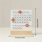 calendrier minimaliste moderne adhésif numéroté couleur blanche noire rouges oranges beige