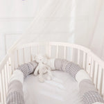 coussin lit bébé étoiles polka dots gris blanc rose confortable doux jouets animaux chiffres