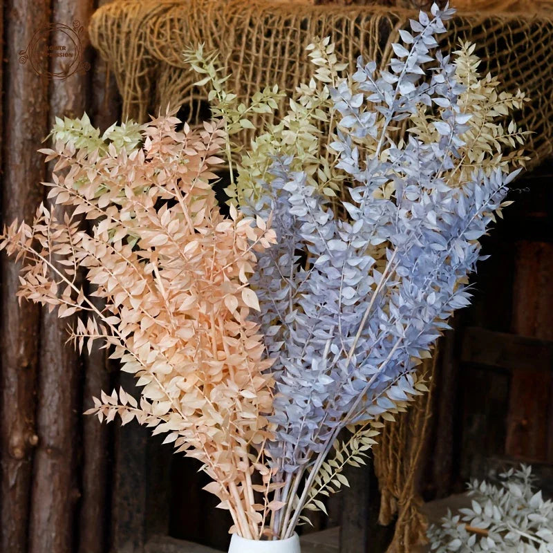 guirlande artificielle feuilles bleu rose blanc naturelle décoration intérieure anniversaire baby shower mariage