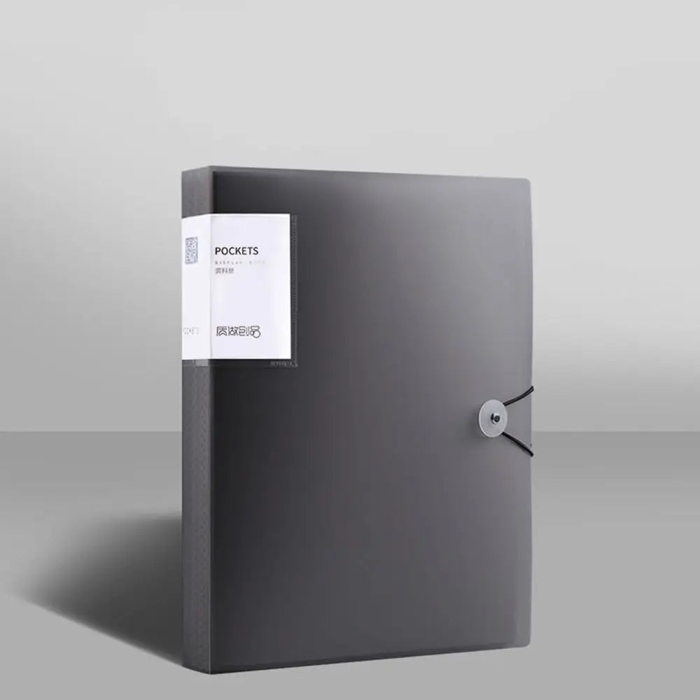 classeur pochettes porte documents plastique poignée étiquette dossiers a4