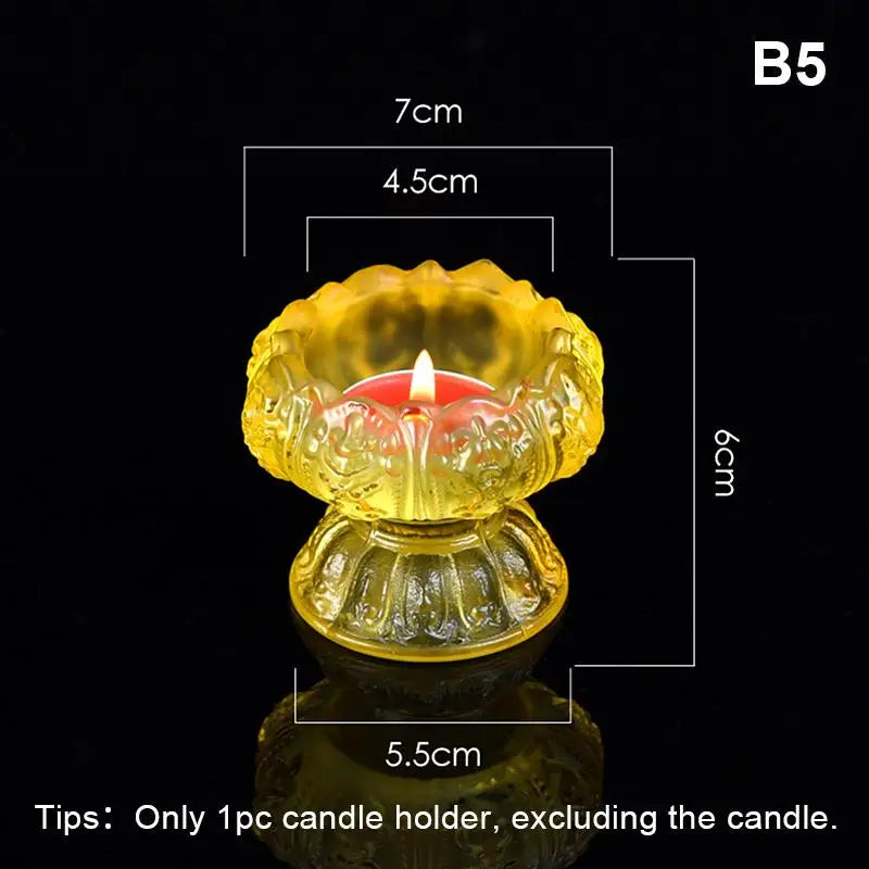 bougeoir verre artisanal forme fleur lotus porte bougie décoratif maison couleur vive opaque