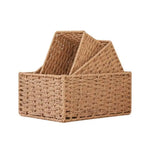 panier rangement tressé rustique multi usages réutilisable respectueux environnement tailles organisateur maison