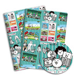 tapis bain tissu brocart imprimé dessins animés résistance abrasion coton polyester multicolore