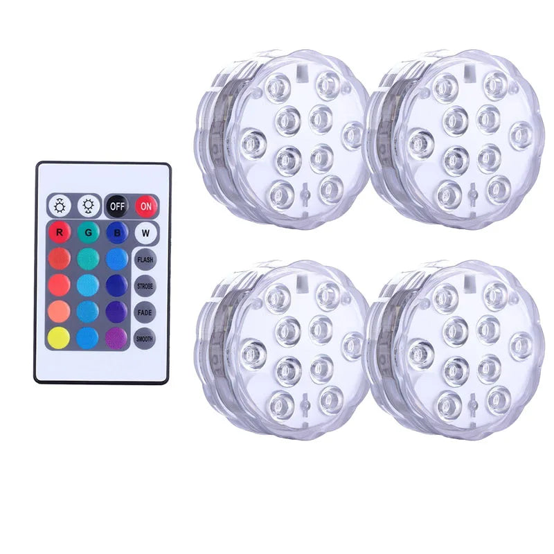 lampe led submersible transparente moderne points lumineux piscine decoration noel mariage