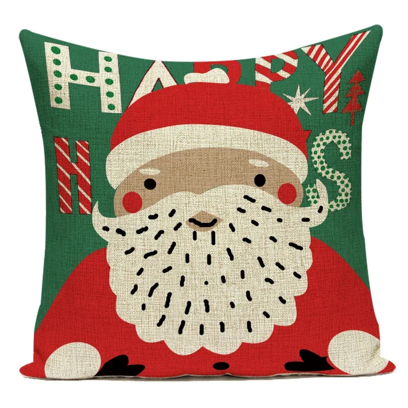 coussins noel motifs rennes neige sapins merry christmas festive decoration voiture maison
