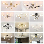 lampe suspension led chrome doré noir moderne ampoules vintage éclairage quotidien monté surface cuisine