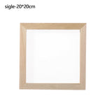 cadre bois texture naturelle feuilles séchées papier modeler coupelle plastique cuillère bois diy artisanat