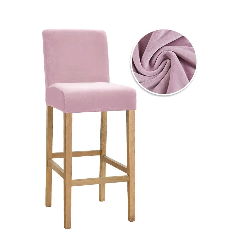 couvre tabouret moderne tabourets bar lavables tissu plush uni couleur bleu jaune vert orange