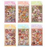 sticker mignon multicolore animaux fruits fleurs pique nique détails illustré clips boisscrição automática aqui