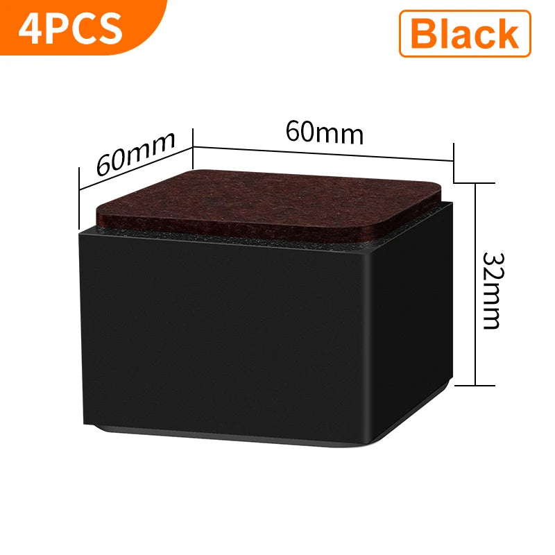 support meubles acier noir protecteur sol anti rayure adhésif 3m