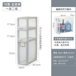meuble rangement modulaire blanc boîtes transparentes roulettes organisation maison moderne