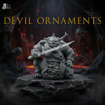 ornement démoniaque figurine épée gris clair détails complexes gothique décoration intérieur fantaisie sombre