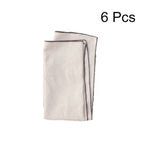 serviettes table blanc vert marron rayures classiques ruban coton fleur artificielle lavables cuisine