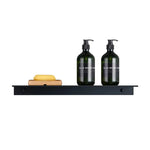étagère murale aluminium blanc noir moderne minimaliste vis bouchons protection 30cm 40cm 50cm